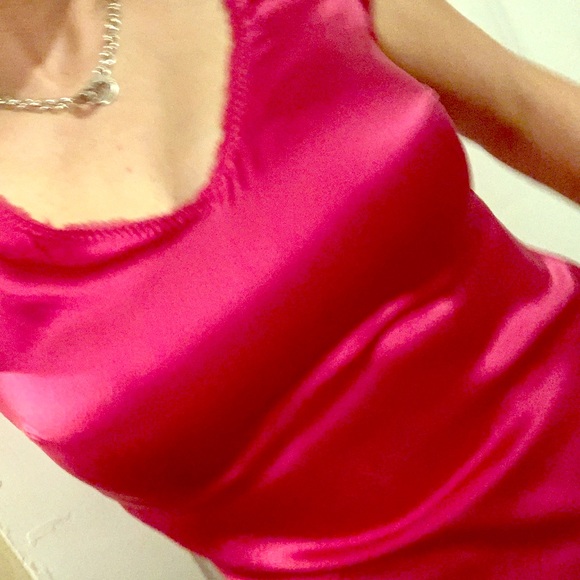 Tahari Silk Small Pink Fitted Top - Picture 4 of 6